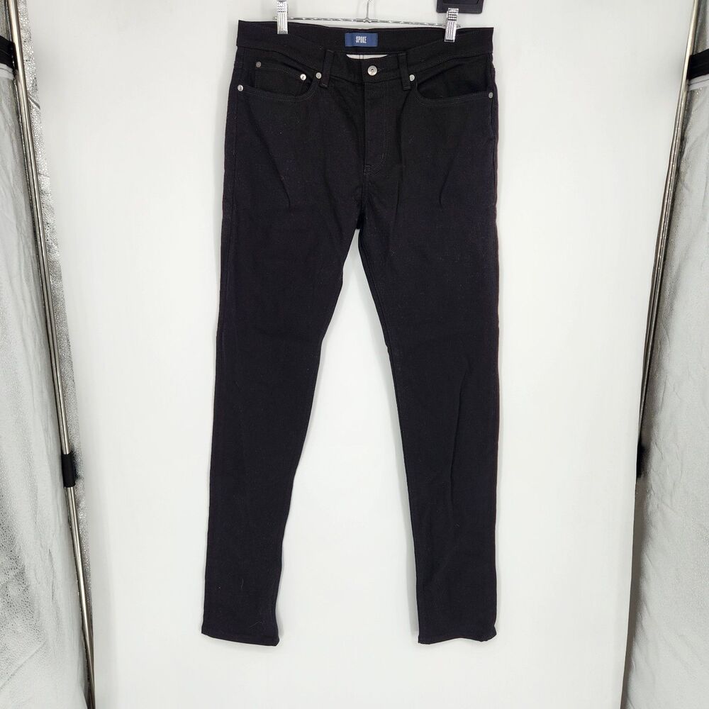 Spoke Men's Size 34 Black Build A 12 Oz Denim Jeans